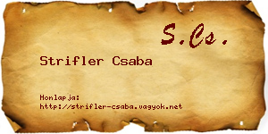 Strifler Csaba névjegykártya